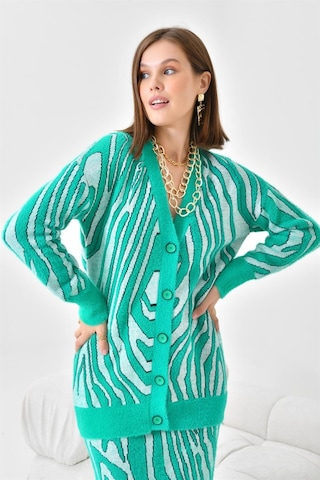 Ftz Women Kadın Zebra Desenli İkili Takım Benetton 20569-benetton Yeşil