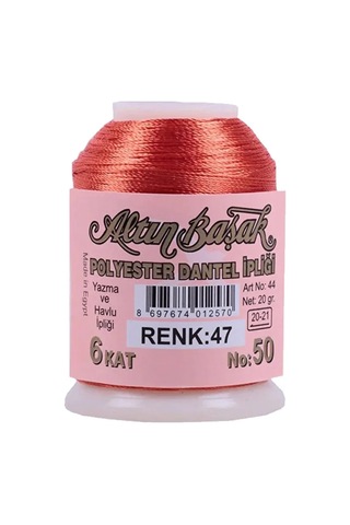 Jenerik 3 Adet Altınbaşak Oya Ve Dantel İpi 20 Gr - Royaleks - No: 047