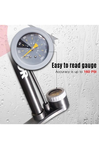 Padalink Bisiklet Pompası Dikey Tip 160 Psı, Hızlı Ve Güvenli Lastik Şişirme, Büyük Manometre, Schrader-presta-dunlop Uyumlu, Çelik Malzeme