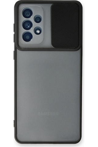 Newface - 232 - Samsung Galaxy Uyumlu A33 5g Kılıf Palm Buzlu Kamera Sürgülü Silikon - Csmo-tex - - Siyah Sıyah