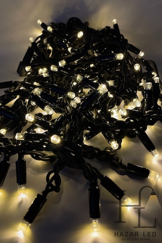 2.5 M Led 152 Ledli 24 Saçaklı Eklenebilir Ip65 Dış Mekan Siyah Kablolu Dekoratif Led Işık Gün Işığı