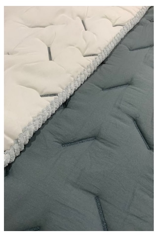 Zen Comfort Dolgulu Çift Yön Çift Kişilik Yatak Örtüsü Koyu Gri