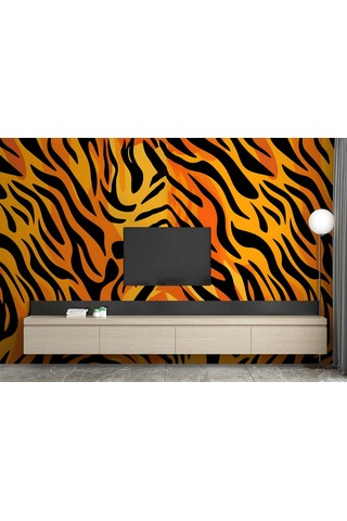 3 Boyutlu Leopar Motif Desenli Duvar Kağıdı 1 M²