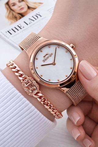 Slazenger Çelik Kordon 2 Yıl Garantili 5 Atm Bileklik Hediyeli Kadın Kol Saati Bsl9.2487.420 Rose Gold