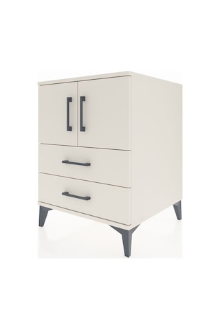 Kronos Komodin 2 Raflı 2 Çekmeceli 2 Kapaklı 60x59x80 Aytaşı-aytaşı Aytası