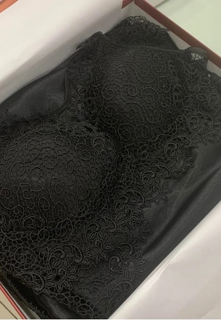 Carmella 1030 6 Lı Saten Gecelik Sabahlık Pijama Takım Siyah