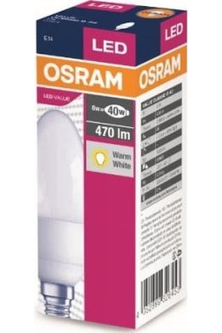 Osram Led Value 4.9W (40W) Led Mum Ampul Sarı Işık 2700K E14