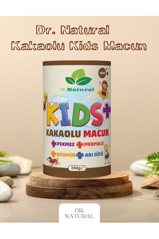 Dr. Natural Kakao Arı Sütü Propolis Pekmez ve Vitamin Çocuk Macunu 240 G