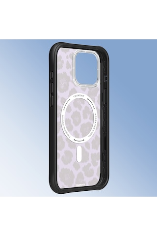Apple iPhone 16 Pro Max Uyumlu Kılıf M-safe Şarj Özellikli Youngkit Leopard Serisi Kapak Mor