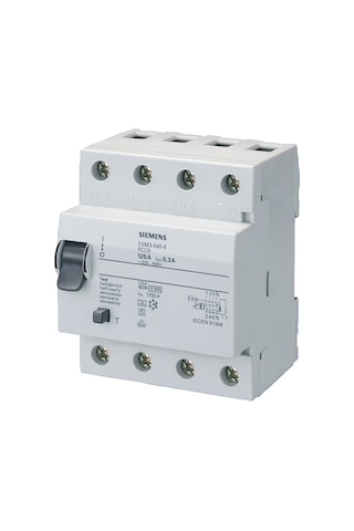 Siemens 5SV4344-0 AC 30Ma Trifaze Kaçak Akım Koruma Rölesi 4 x 40