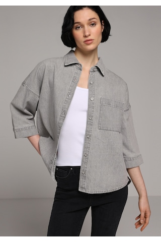 Colin's Colins Oversize Fit Klasik Yaka Düz Kadın Grey Denim Uzun Kol Gömlek Cl1079818 Q1.v1 Dn44916