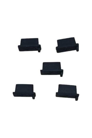 Tüm Usb Portlara Uyumlu Toz Ve Kir Önleyici Usb Soket Koruyucu Tıpa Slikon 5 Adet Siyah