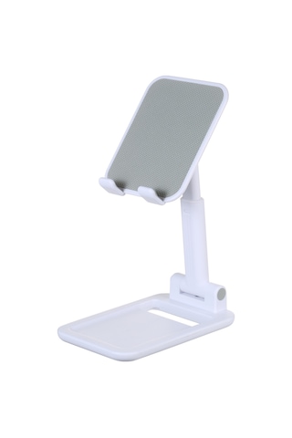 Ranyeek Abs Malzeme Çift Taraflı Ayar Özelliği İle 4-10 İnç Telefon/tablet İçin Çalışma Masası Katlanabilir Tutucu - Beyaz