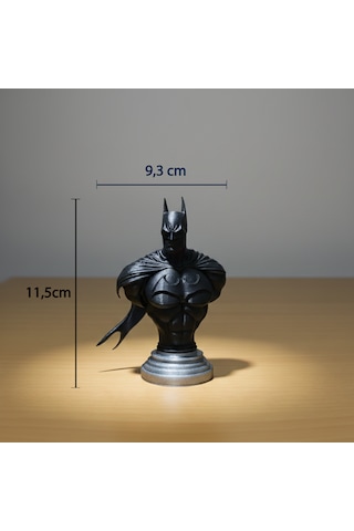 Batman Büst Figür - Kara Şövalye Koleksiyon Serisi 3d Pla Dekoratif Heykel 11,5x9,3 Cm