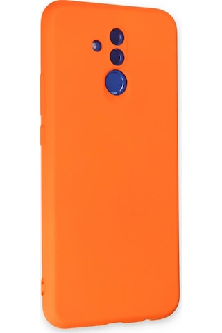 Newface - 846 - Huawei Mate 20 Lite Kılıf Nano İçi Kadife Silikon - Csmo-tex - - Turuncu