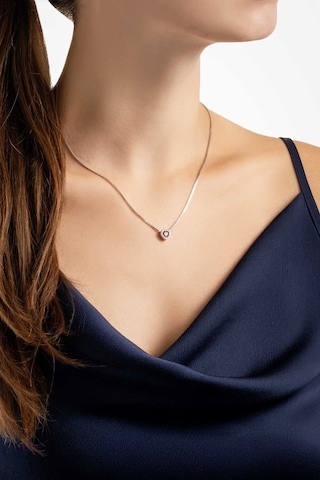 So Chic Aşk Rüyası 18 Ayar Beyaz Altın Kaplama 45 Cm Gümüş Minimal Kolye Beyaz