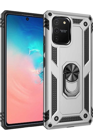 Samsung Uyumlu Galaxy A91 S10 Lite Kılıf Zore Vega Kapak Gri