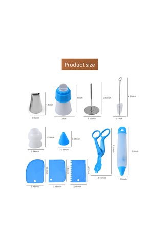 80 Adet Pasta Süsleme Kitleri, Buzlanma Uçları, Pasta Poşetleri, Pasta Döner Tablası, Çiçek Tırnakları, Krem Spatula, Kazıyıcı, Pişirme, Buzlanma Araç