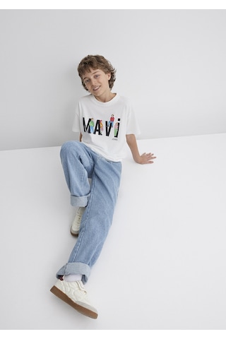 Mavi - Mavi Baskılı Ekru Tişört 6610280-70057 Ekru
