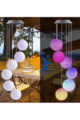 Greentech Güneş Enerjili Renk Geçişli Kristal Top Aydınlatma / GT-SL10