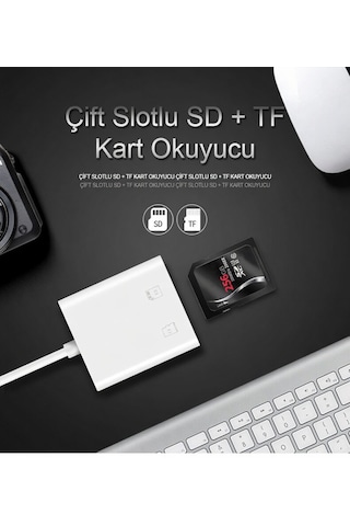Type-c Sd Ve Micro Sd Kart Okuyucu, Telefon/tablet/laptop Tak Çalıştır Otg Adaptör