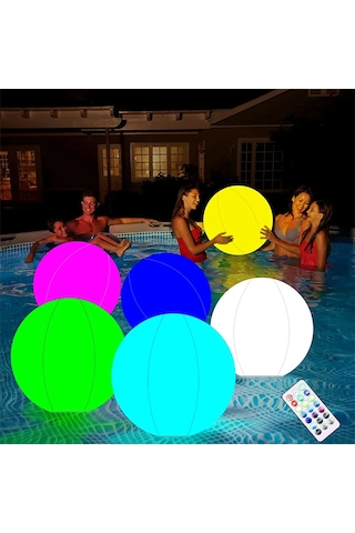 13 Renk Yüzer Havuz Işıkları 40cm Büyük Şişme Havuz Plaj Topu Su Çok Renkli
