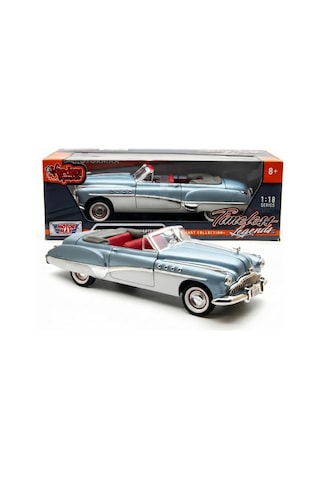 Motormax 1:18 1949 Buick Roadmaster Diecast Model Araba - Mavi - Metal Koleksiyon Araç Lisanslı