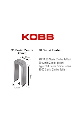 Kobb Kbz9025 25 Mm 2500 Adet U Zımba Teli