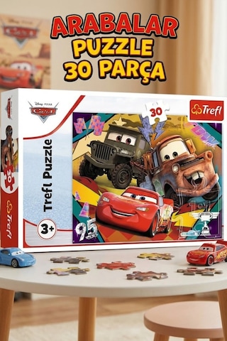 Trefl Arabalar 30 Parça Puzzle Lisanslı - Şimşek Mcqueen Ve Mater Eğitici Yapboz 3+ Yaş