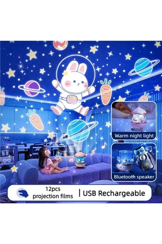 12 Film Projeksiyon Lambası Dönen Müzik Kutusu İle Yaratıcı