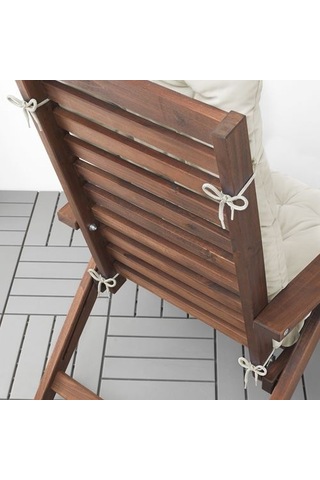 Ikea Kuddarna Dış Mekan Sandalye Minderi, Açık Gri-bej, 116x45 Cm
