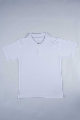 Miniko Kids Kısa Kol Polo Yaka Beyaz Lakos Okul Tişörtü