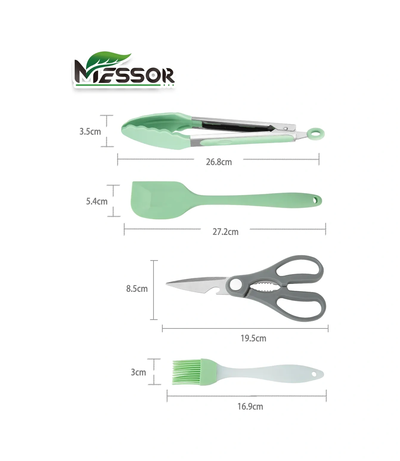 Messor Mutfak Maşaları Silikon Seti 4'ü 1 Arada 265435478