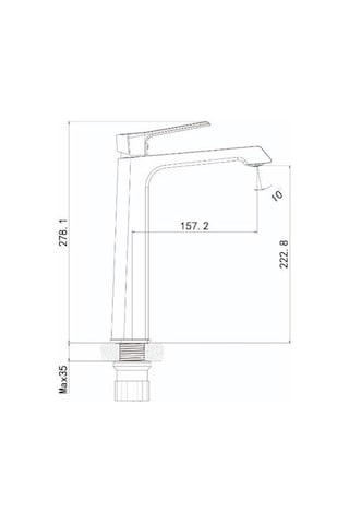 Creavit SK6500GR Stark Uzun Lavabo Armatürü Metalik Gri
