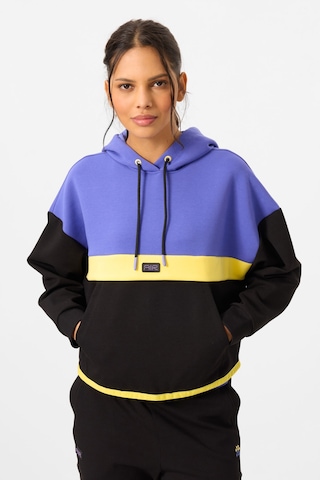 Tommy Life Siyah Kapüşonlu Pamuklu Renk Bloklu Kadın Eşofman Takım - 95327 Siyah