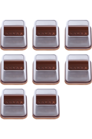 Hombey 8 Adet Büyük Boy Şeffaf Kare Masa/ayna Ayak Koruması - Sessiz Kaydırma, Zırtlı Dayanıklı Tpe Malzeme