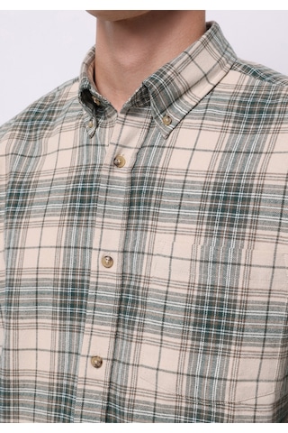 Colin's Colins Regular Fit Shirt Neck Ekoseli Erkek Bej Uzun Kol Gömlek Cl1077138 Q1.v1 Beı Bej