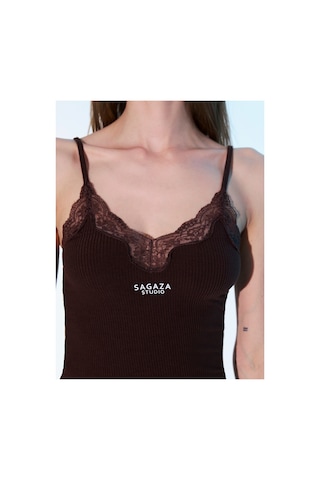 Sagaza Studio Ss6003 Likralı Body Kahverengi