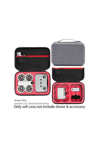 Soulader Djı Neo Taşınabilir Seyahat Çantası Sert Kasa Drone Aksesuarları Saklama Taşıma Çantası Kırmızı İç Tasarım