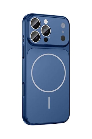 İphone 15 Pro Max Uyumlu Ag Glass Koruyucu Kılıf İphone 17 Pro Max Görünümlü Lacivert