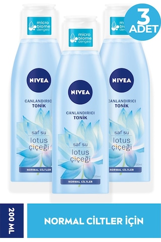 Nivea Tonik Canlandırıcı Normal Ciltler Lotus Çiçeği 200 Ml 3 Adet