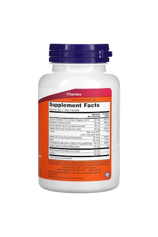 Now Foods Vitamin B-50mg Folate Paba Choline İnositol 100 Caps