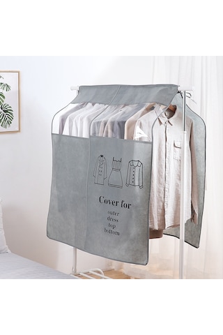 Hfambition Ev İçin Kumaş Elbise Gömlek Giysi Koruyucu Kılıfı - Şeffaf, Dayanıklı, 90x110 Cm, Bej Renk Bej