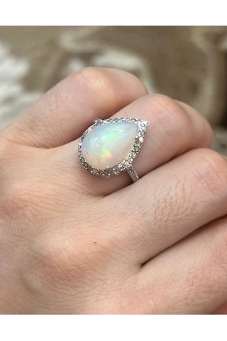 Opal Elmas Yüzük 080