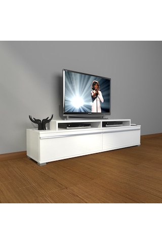 Decoraktiv Ekoflex 4 Mdf Tv Ünitesi Tv Sehpası - Parlak Beyaz