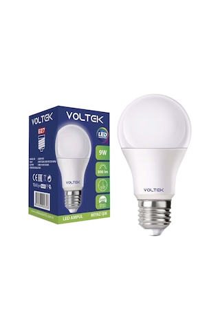 Voltek Led Ampul 9w E27 Duy Beyaz Işık X 24 Adet