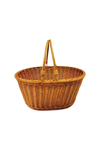 Xiaaokeji El Yapımı Saplı Taklit Rattan Piknik Sepeti Diğer