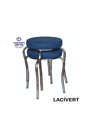 Tabure (Krom Ayaklı) (2 Adet) - Mutfak Balkon Taburesi