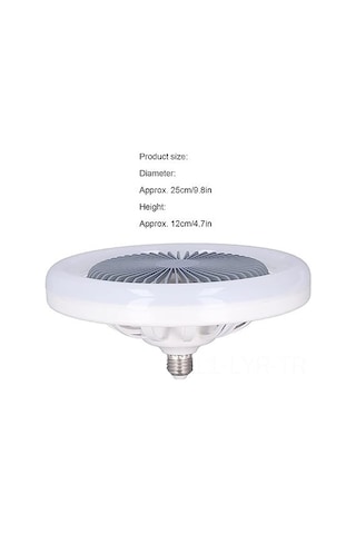 Ranyeek Led Tavan Fan Lambası - 4w Sessiz Fan 30w Işık - 3 Hızlı, 3000k-6000k Renk Sıcaklığı - Uzaktan Kumanda - E27/e26 Kolay Kurulum
