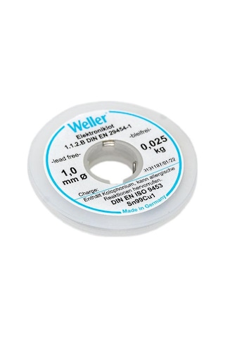 Weller El99/1-25 Kurşunsuz Lehim Teli Sn99cu1, 1mm, 25gr T0054025099